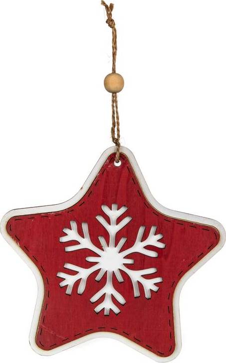 Home Decor WOHNKULTUR Stern zum aufhängen 15 x 15 x 0,8 cm, red