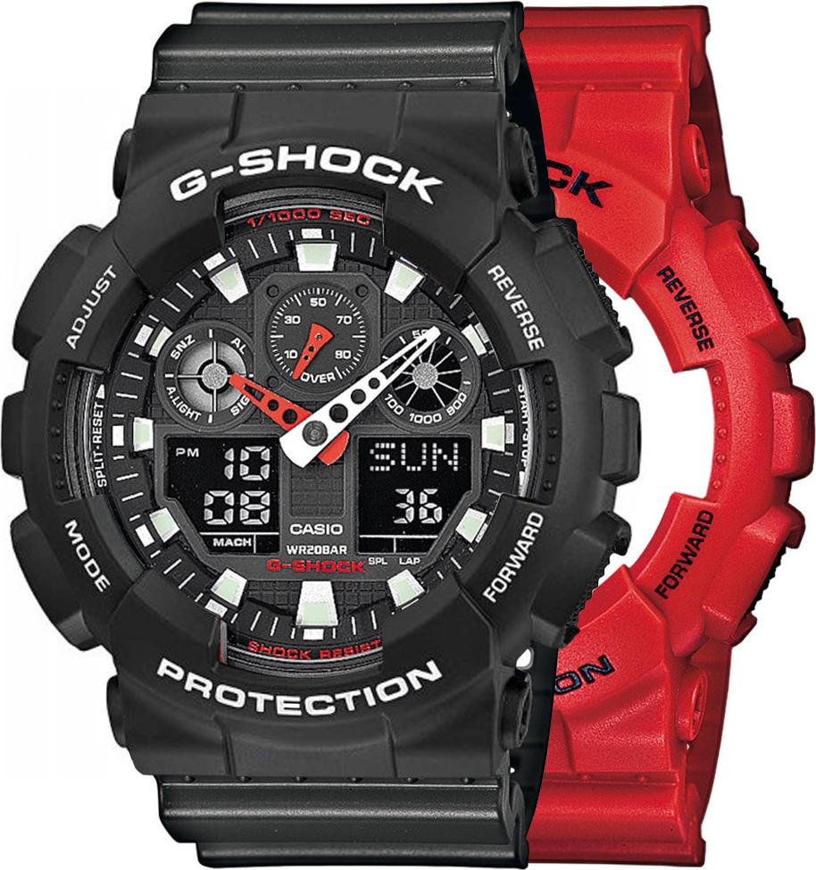 Casio G-Shock SET GA-100B-4AER hodinky + BEZEL 10508136 + BAND 10467764 20BAR