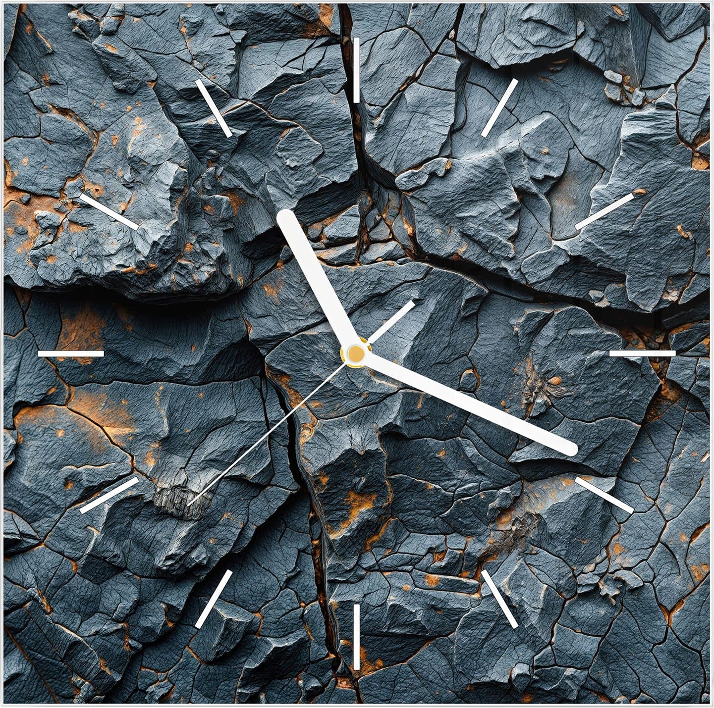 Primedeco Wanduhr aus Glas mit Motiv Gesteinsformation- 30 x 30 cm - inkl. Aufhängesystem
