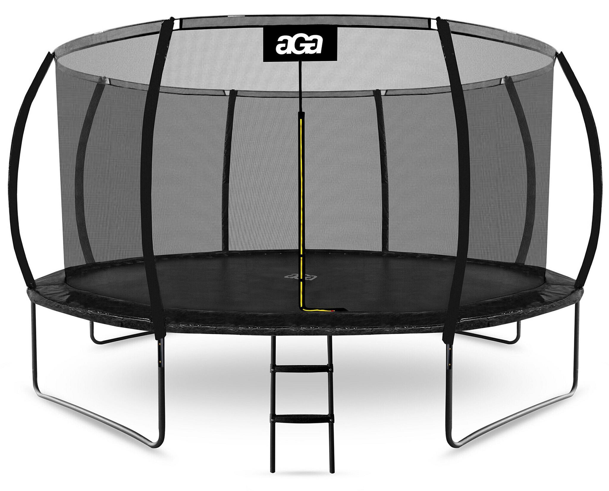 Aga SPORT EXCLUSIVE Trampolína 430 cm Čierna + ochranná sieť + rebrík