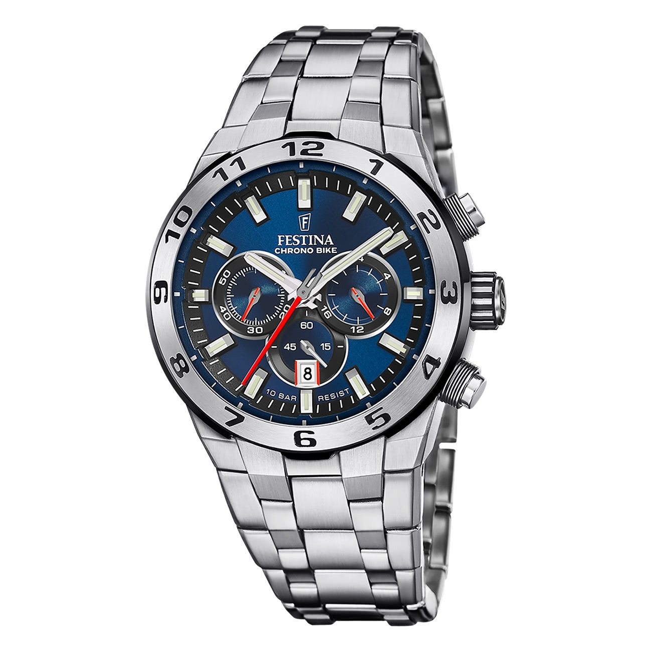 Festina F20670/1 Pánske hodinky s chronografom oceľ/modrá