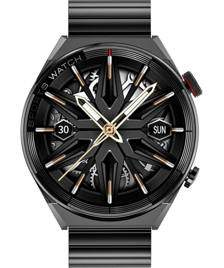 Smartwatch Rubicon RNCE99-2 Czarno-Czarny + Czarny Pasek Silikonowy