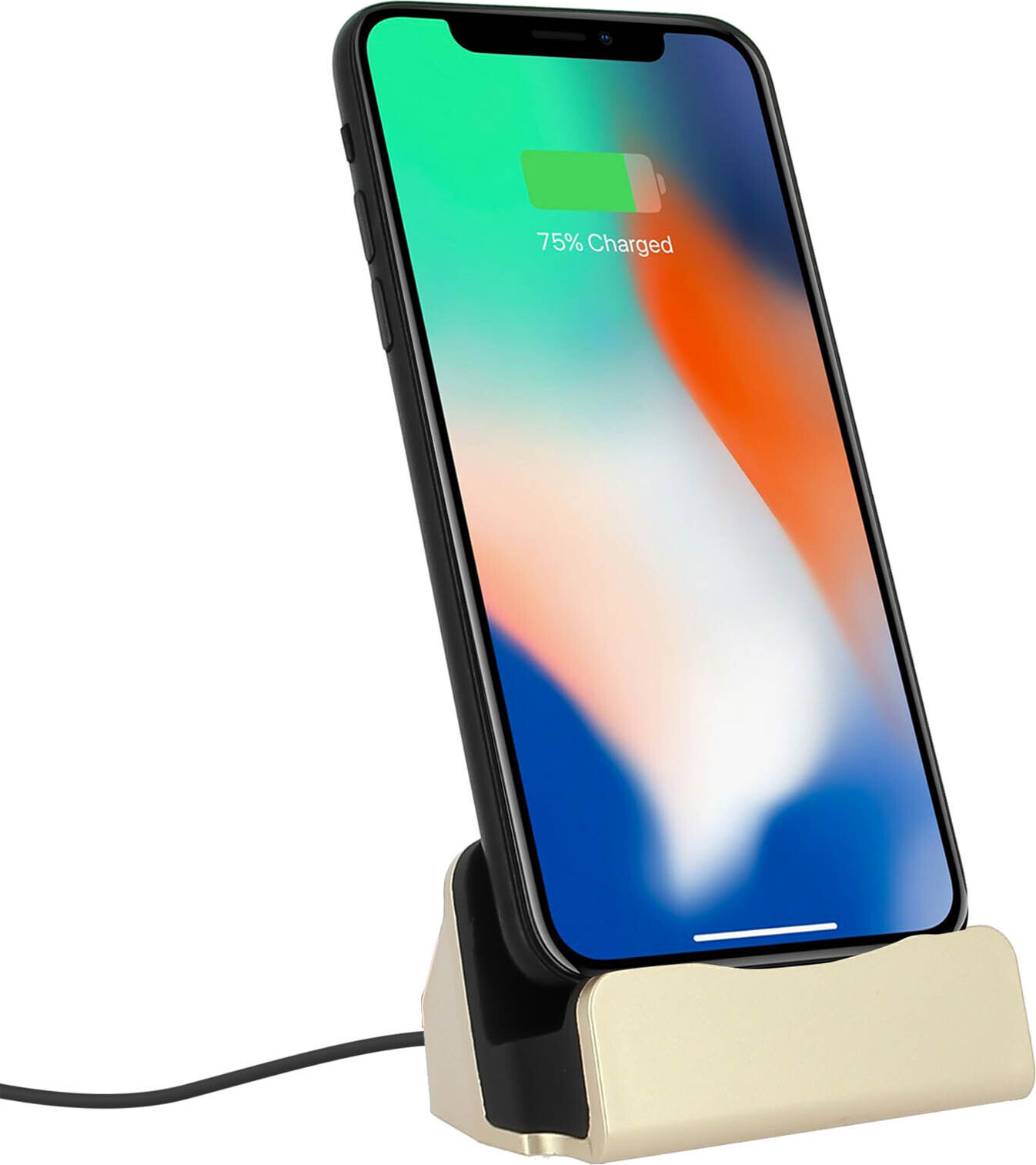Avizar iPhone Ladestation Aufladen & Synchronisierung mit Lightning Anschluss – Gold DOCK-GD-IP5