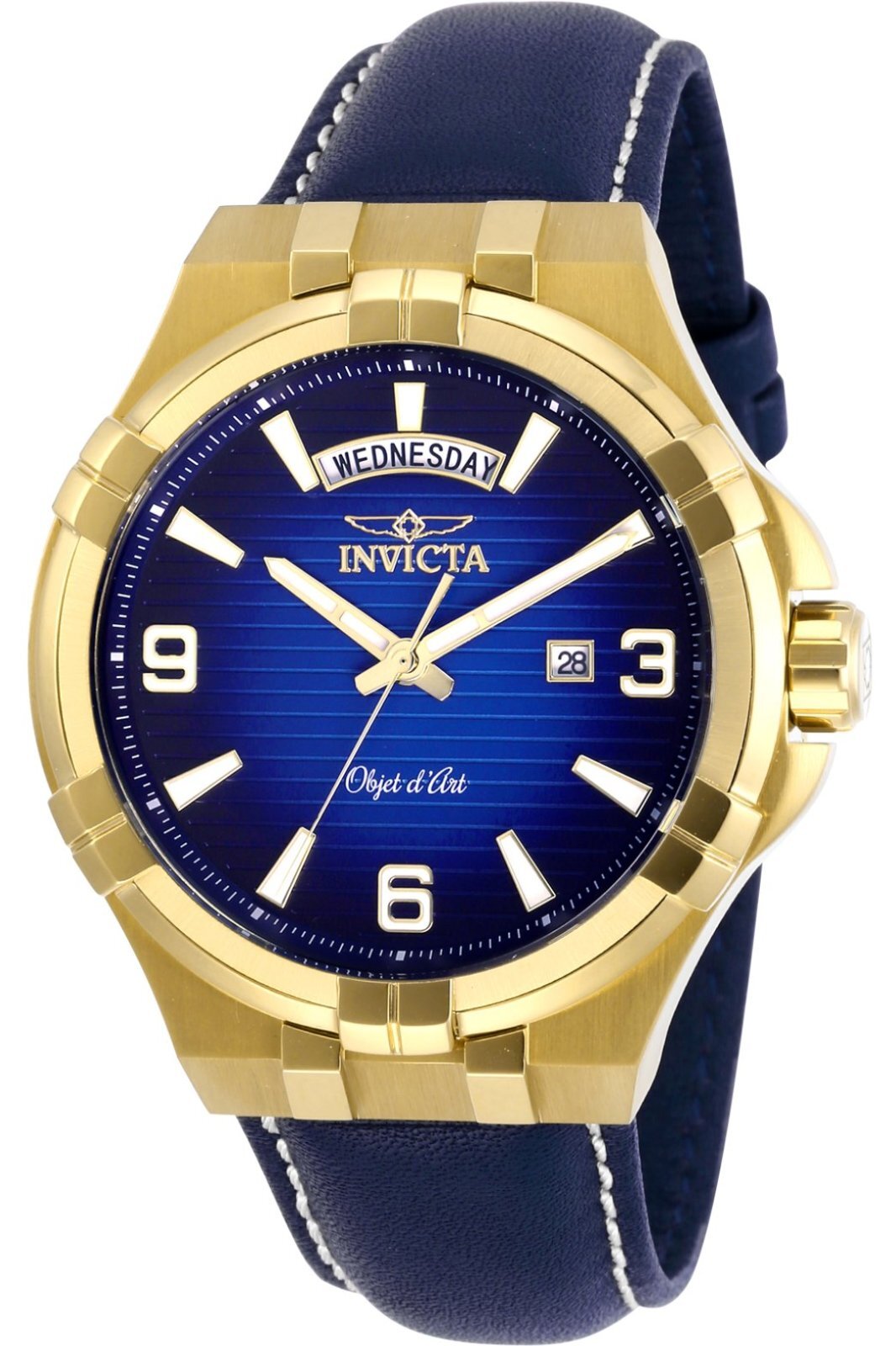 Invicta Objet D Art 30185 - Pánske Náramkové Hondiky - Quarz - Nerezová oceľ  s modrým ciferníkom - 44mm
