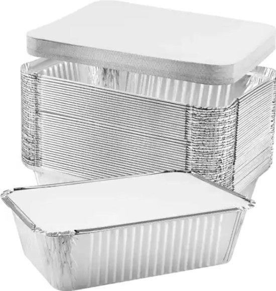 Famanu Einwegschalen 930 ml - Aluminium mit Kartondeckel, 50 Stück SHSHOP