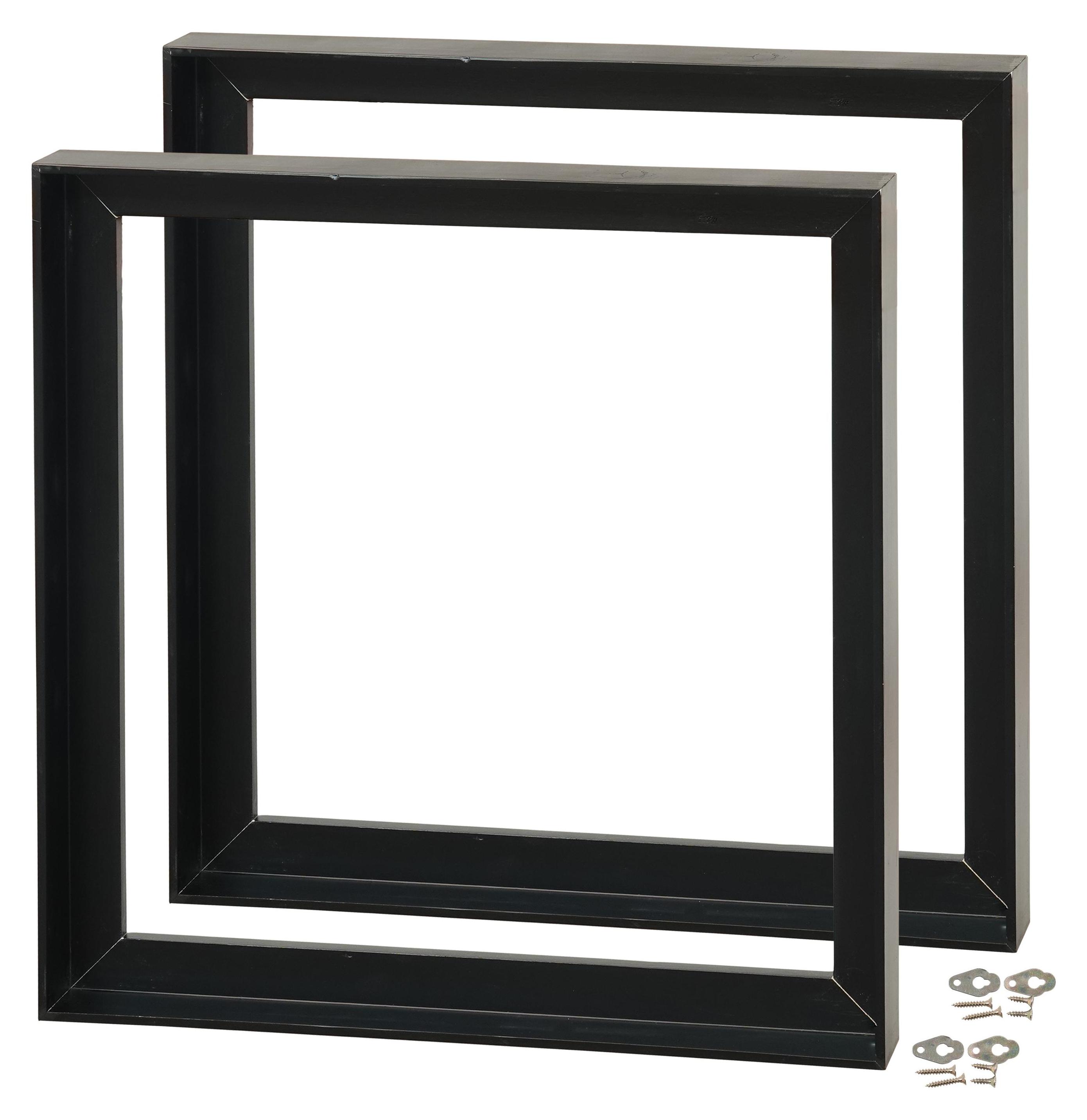 XTRADEFACTORY GMBH 2 SCHATTENFUGENRAHMEN für KEILRAHMEN 50x50cm schwarz | 10004145-0