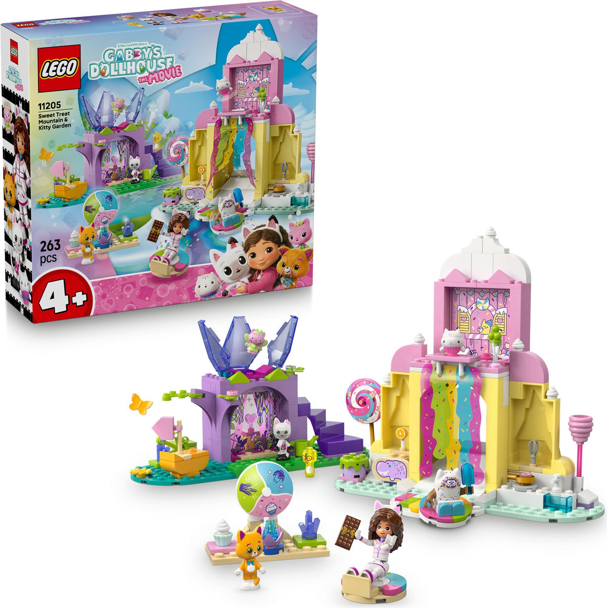 LEGO Gabby’s Dollhouse Sladká hora pokušenia a Mačacia záhrada, Stavebnica, 4 rok / roky, Plast, 263 kusov, 686 g