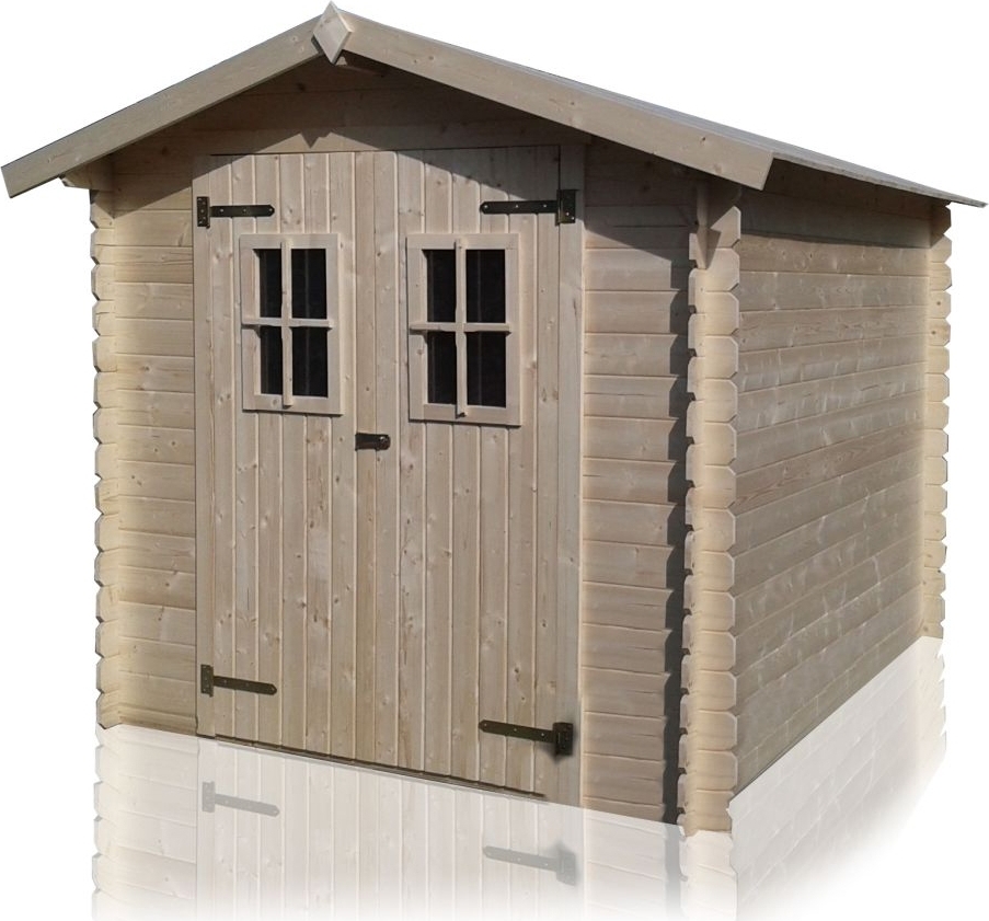 Holz-Gartenhütte 1,78 x 2,26 Meter (inkl. Dach) | Naturbelassen | Satteldach