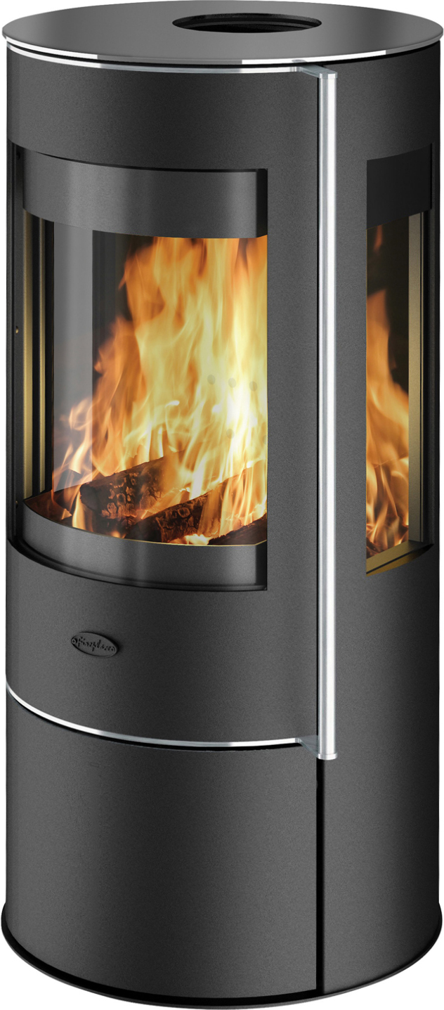 Fireplace K6240, Voľne stojaci krb, Zatvorené, Palivové drevo, Pelety, Čierna, Vnútorný, Kolo
