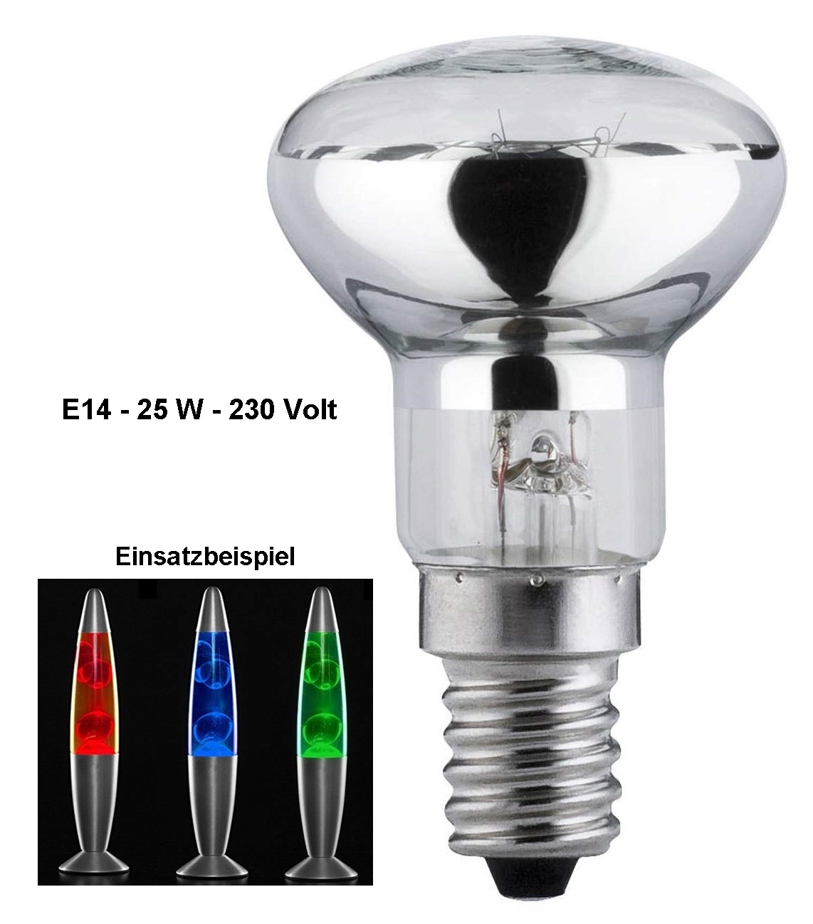 4x 40W R50 Dimmbar Klar Reflektor Scheinwerfer Lava Lampe Glühbirne Ses E14 