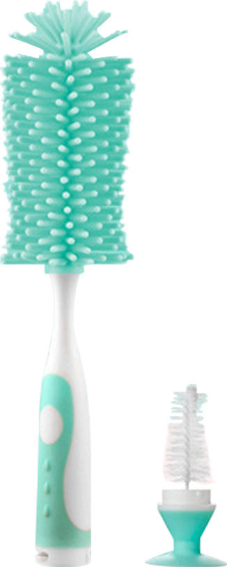 Anself 2 in 1 Silikonflaschenbuerste Babyflaschenreiniger Nippelbuerste Abnehmbare Buerste Stehbuerstenset zum Fuettern von Flaschenreiniger fuer Flaschen mit schmalem Hals