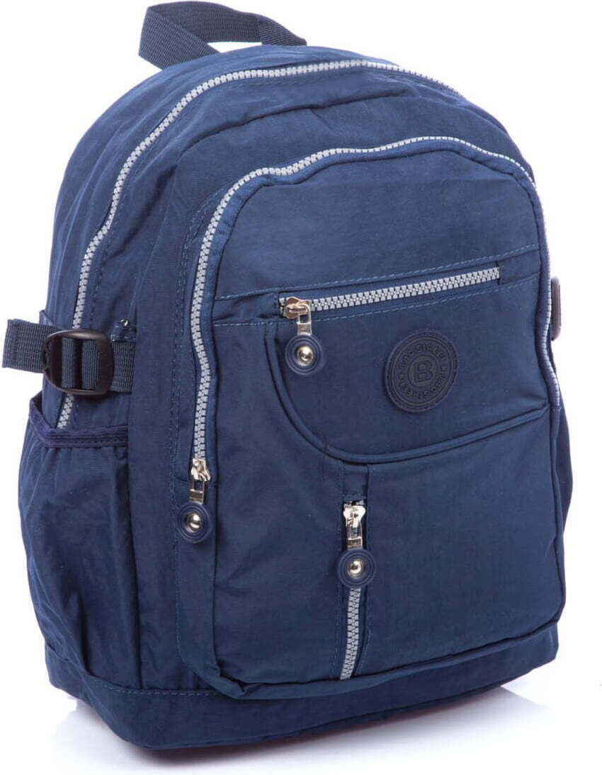 Bag Street Damen und Herren Rucksack Leicht Stadtrucksack Sport Freizeit Nylon Dunkelblau