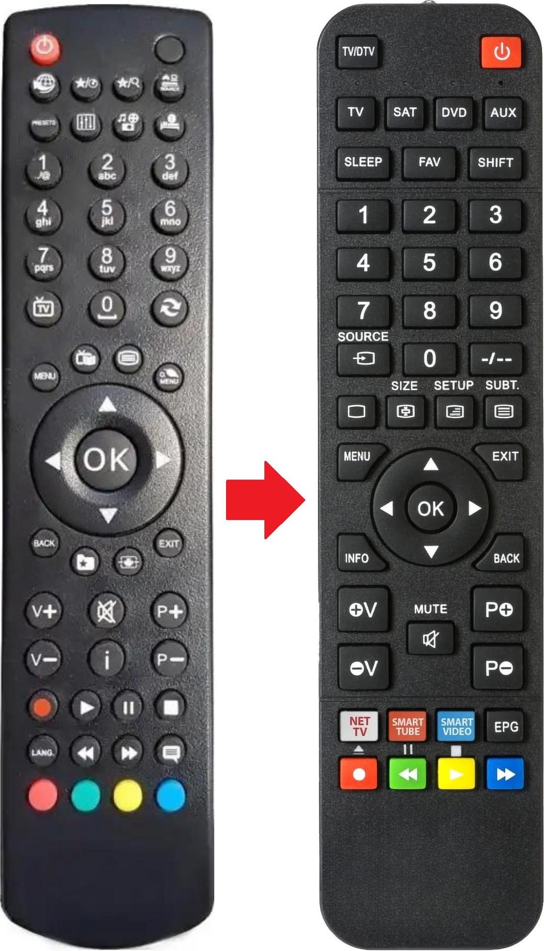 ARKAIA Fernbedienung geeignet für ORION LCDPIF23DLED | PIF23DLED | PIF39-DLEDS