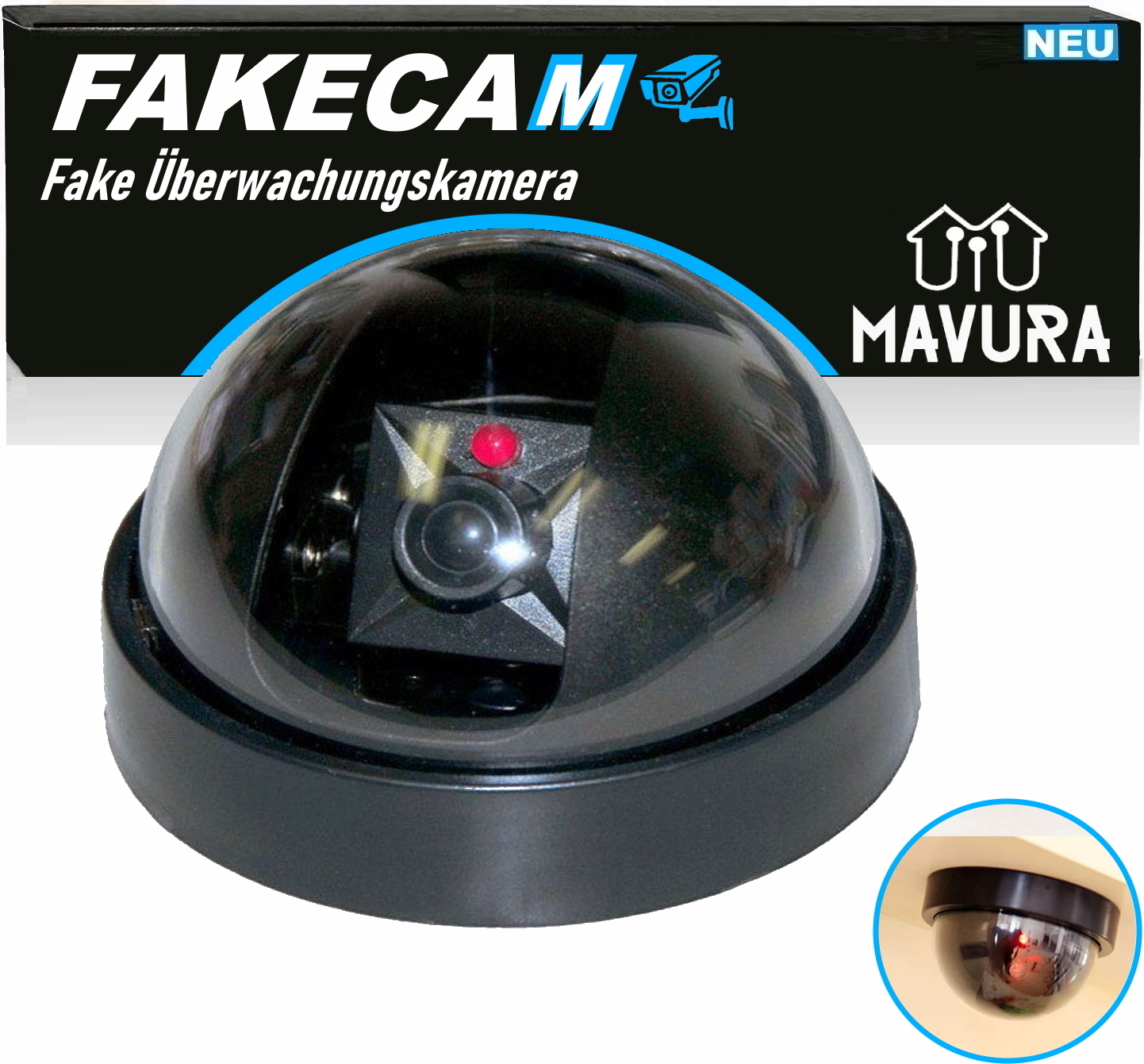 FAKECAM atrapa kamery Dome monitorovacia kamera Atrapa monitorovacej kamery