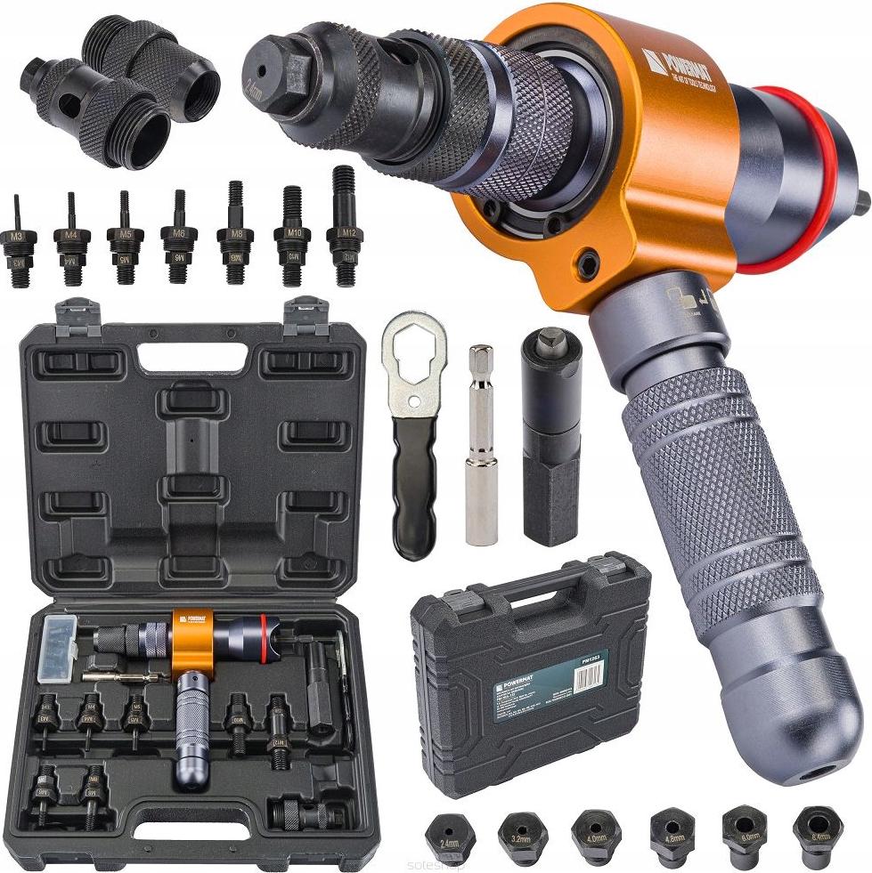 Powermat Nitovací Nástroj Pm-Nia-13T Na Nitovacie Matice A Nity, Adaptér Na Skrutkovač