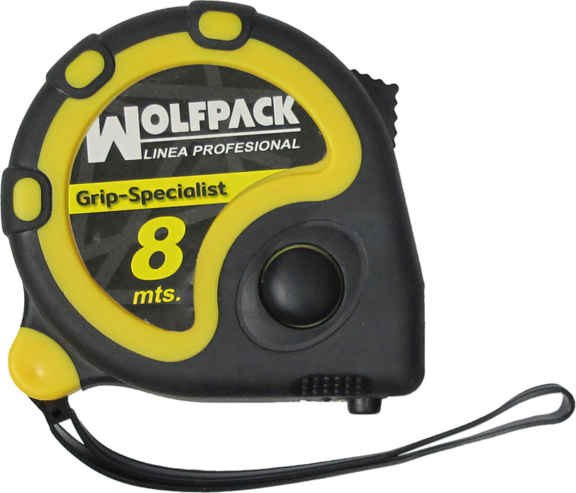 Wolfpack linea profesional Flexometro 8 Metros Con Freno Wolfpack Grip Special 2302020