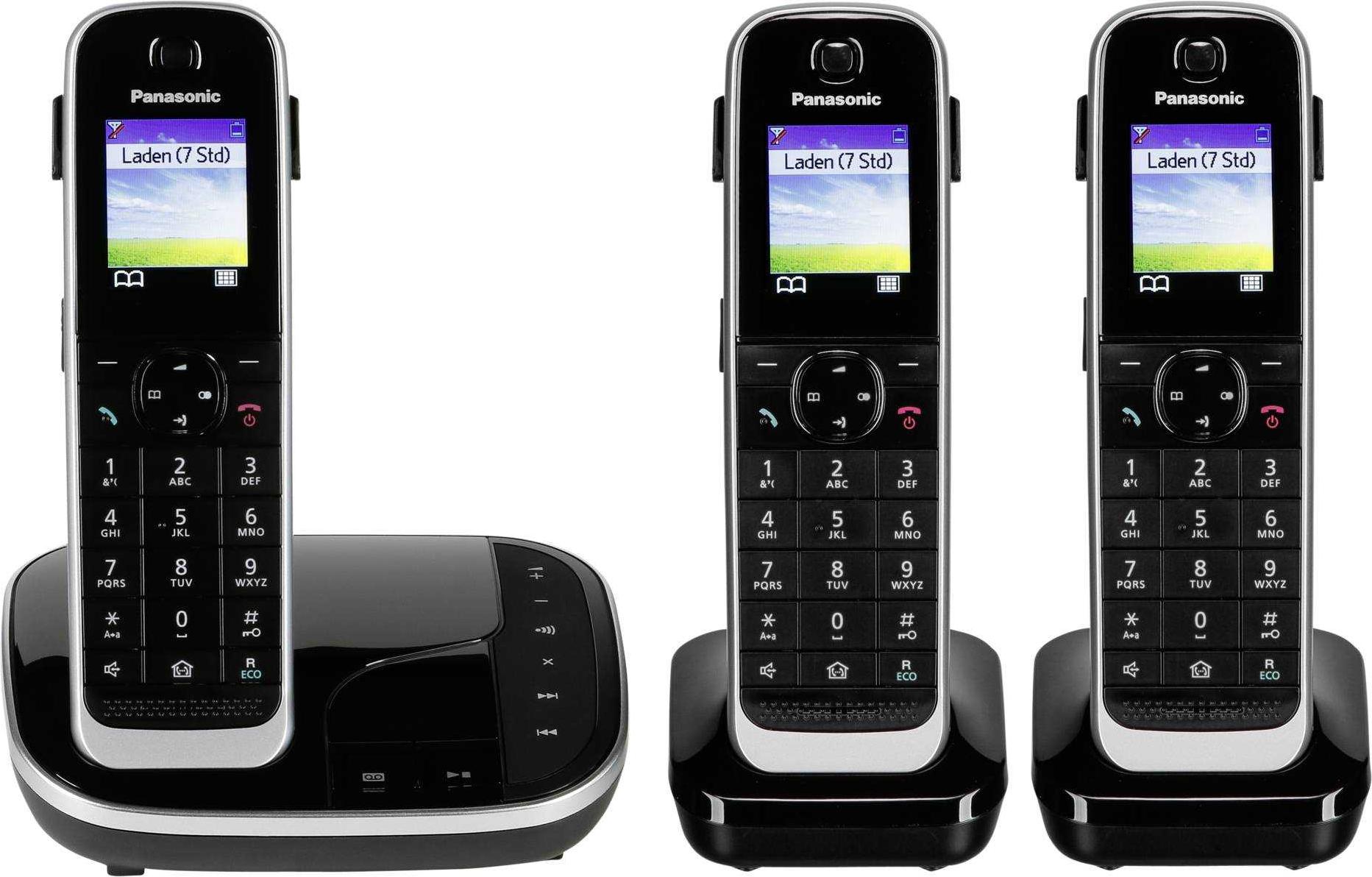 Panasonic KX-TGE250JTB Telefono Cordless Digitale, Unità Base e Ricevitore Singolo, ID Chiamante Parlante, Blocco Chiamate Indesiderate, Compatibile con gli Apparecchi Acustici, Display LCD, Nero