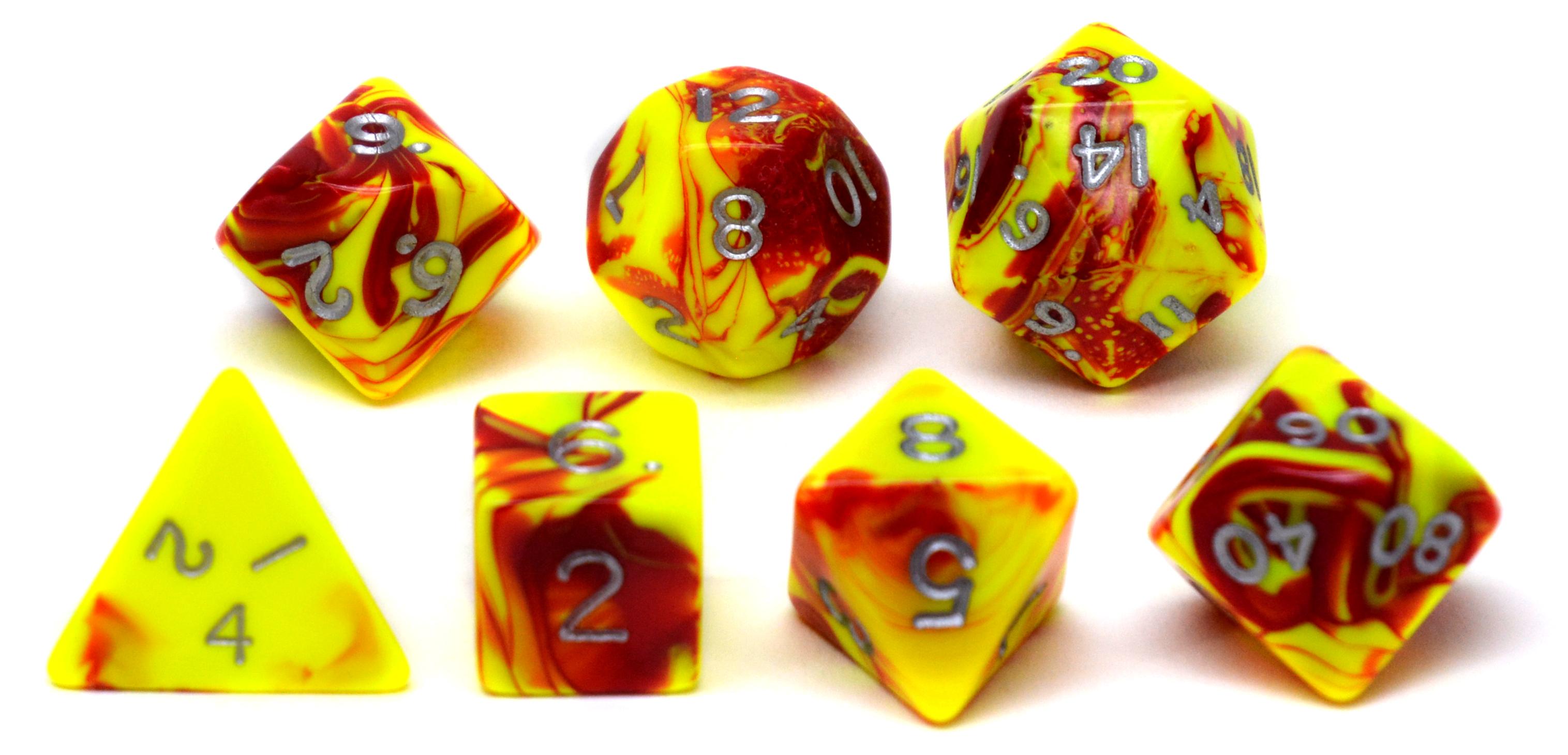 HOT Games Würfelset Jumbo Gelb Rot für Rollenspiele 731982