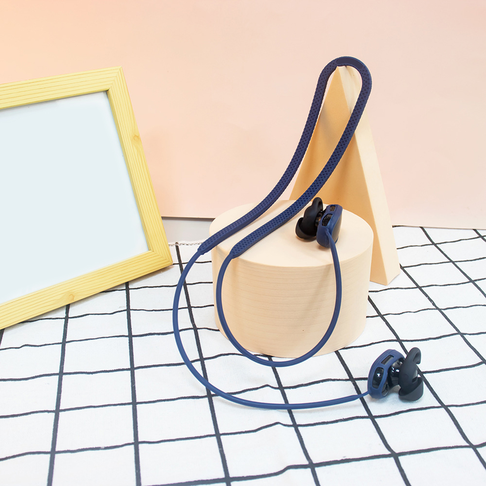 Bmen Kopfhörerseil hohe Hartnäckigkeit Biegung-Resistenz-Tangle-freie Anti-Lost-Halshänge-Headset-Gurt für Bose für QuietComfort-Ohrhörer-Blau 3515208@brem