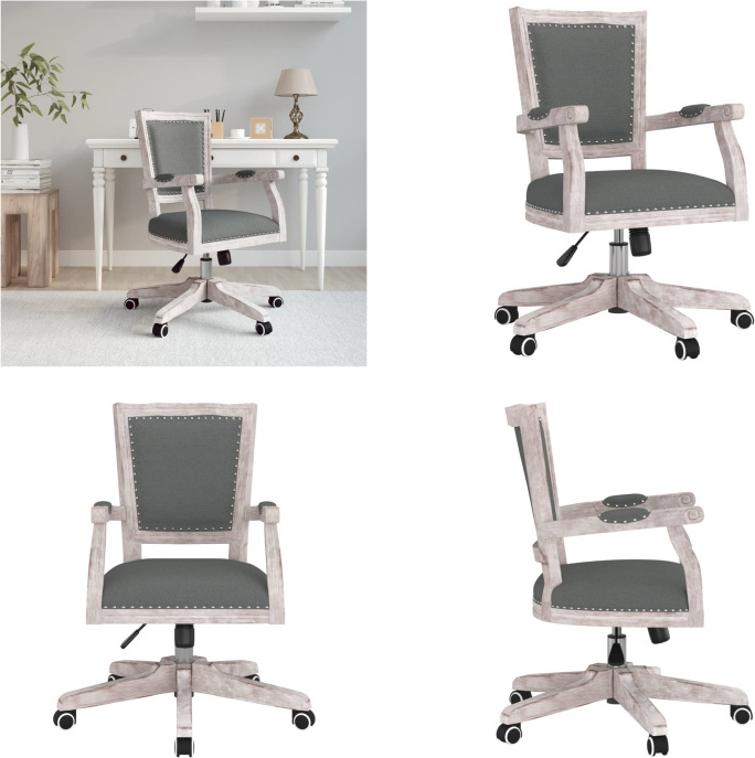 vidaXL Kancelárska stolička otočná tmavosivá látka - Kancelárska stolička - Kancelárske stoličky - Stoličky - Kancelárske stoličky