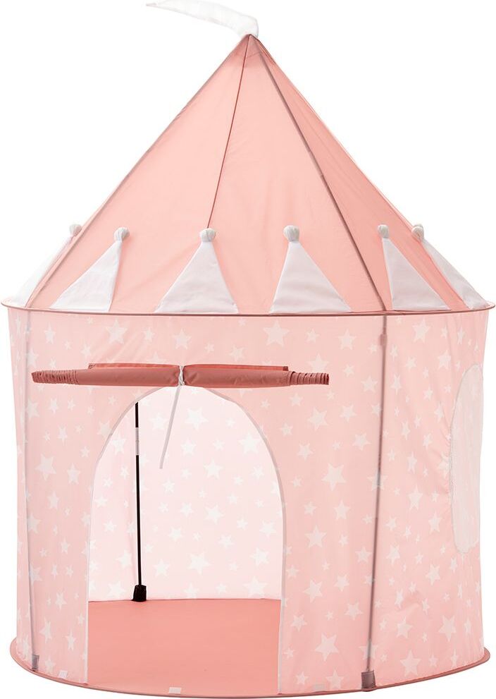 Tente De Jeu Hexagonale Rose Pour Enfants - Château Féerique, Intérieur/extérieur, 140x142 Cm