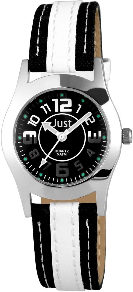 Just Kinderuhr mit Textilarmband 48-S0007-WH