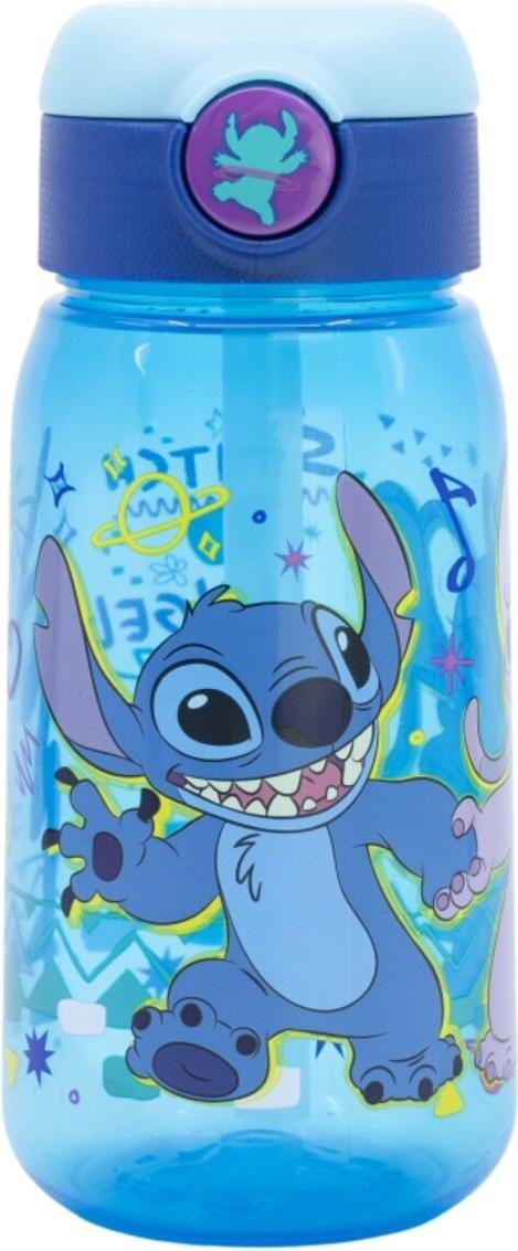 Disney Lilo & Stitch Trinkflasche 510ml Kinderflasche mit Trinkhalm T-3600