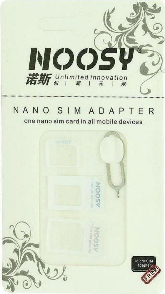 Noosy 4in1 Simkarten Adapter Set Nano/Micro/Standard/Öffnungswerkzeug NOOSYSIMADA