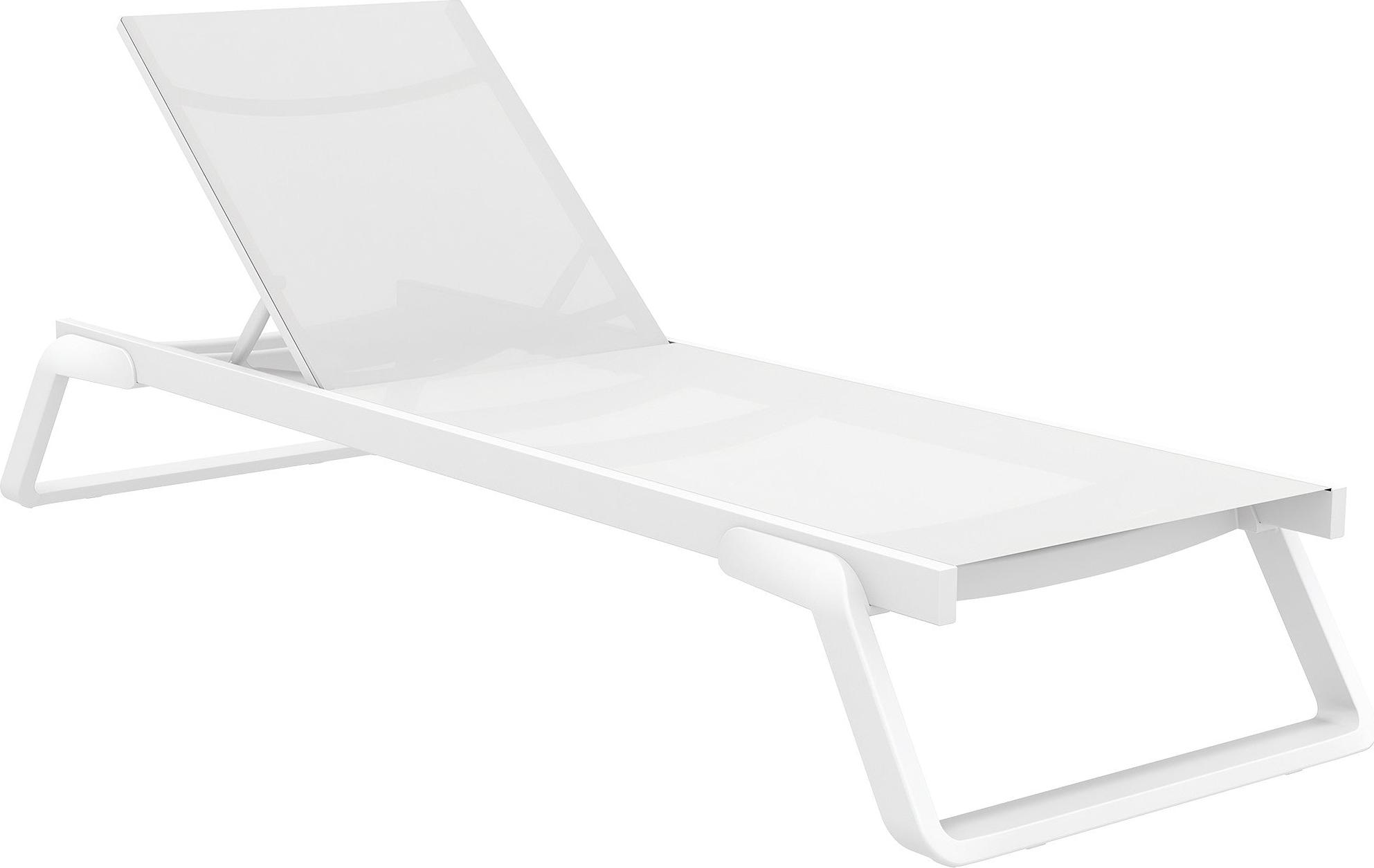 Lehátko Tropic, farba:biela