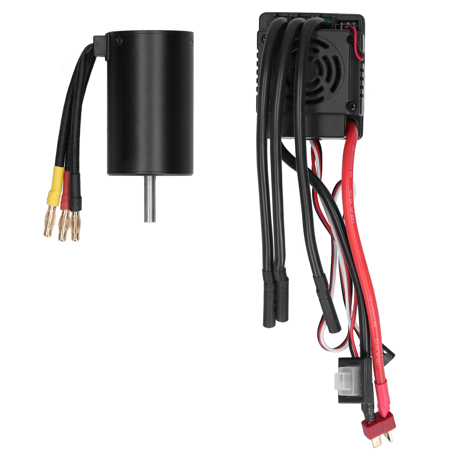 3660 Motor a 80A ESC,3800KV Motor,Bezkartáčový motor,ESC s T konektorom,3800KV Motor s ESC,1/8 RC Motor s ESC