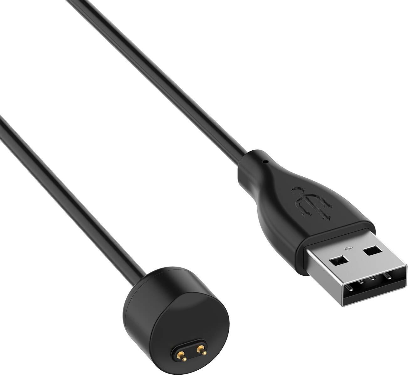 Case2go - Nabíjačka vhodná pre Xiaomi Mi Band 5/6 - USB kábel - 50 centimetrov - TPE - čierna