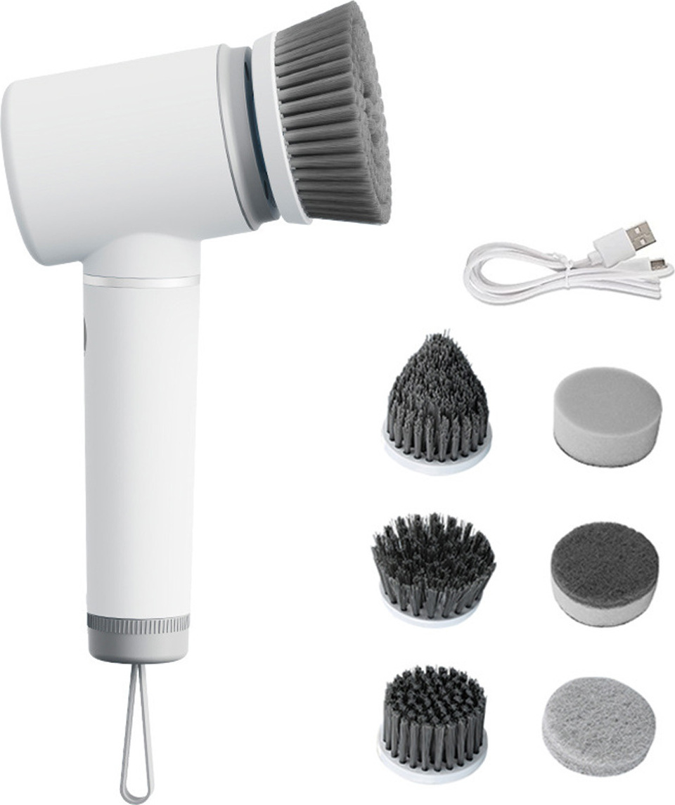 Elektrische Reinigungsbürste Horsepower Scrubber – Kabellos, 2000 MAh, 5 Aufsätze, Für Bad, Küche, Auto
