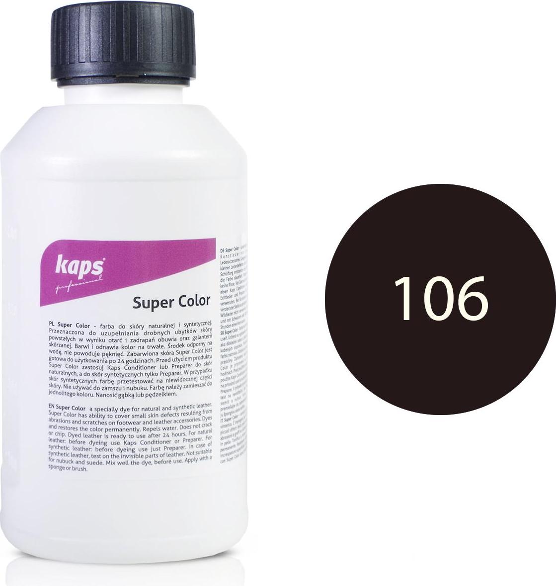 Farbe für Natur- und Kunstleder Kaps Super Color 500 ml - Dunkelbraun 106#
