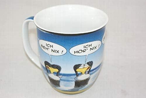 Markenlos Becher Ich SEH nix, ich hör nix und du sagst nix. klar?!, Porzellan, ca 10 x 9 cm