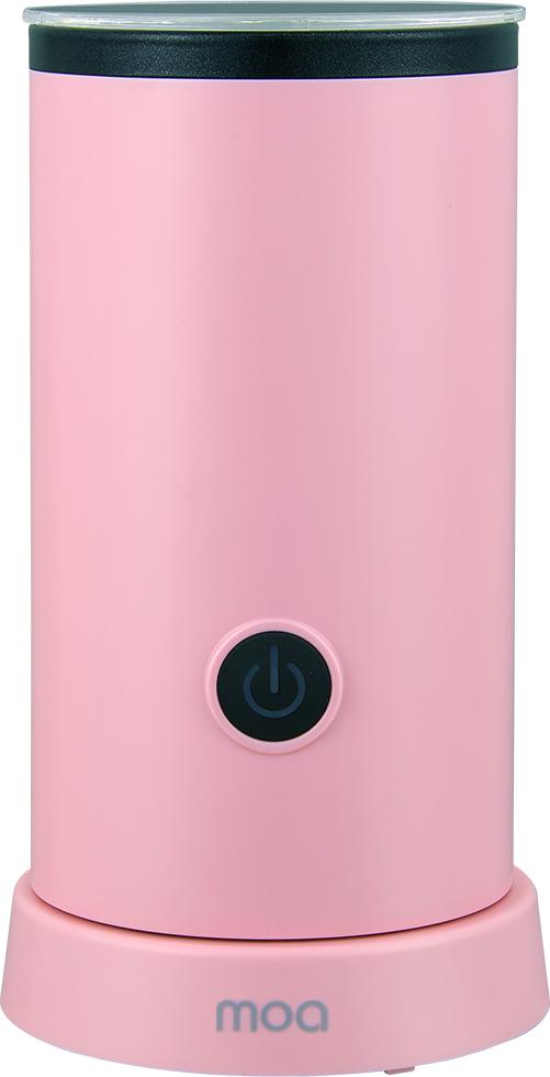 MOA Elektrischer Milchaufschäumer - 2-in-1 - Praktischer Milchschäumer - 240 ML - Für Cappuccino - Milchquirl - Rosa MO1000043