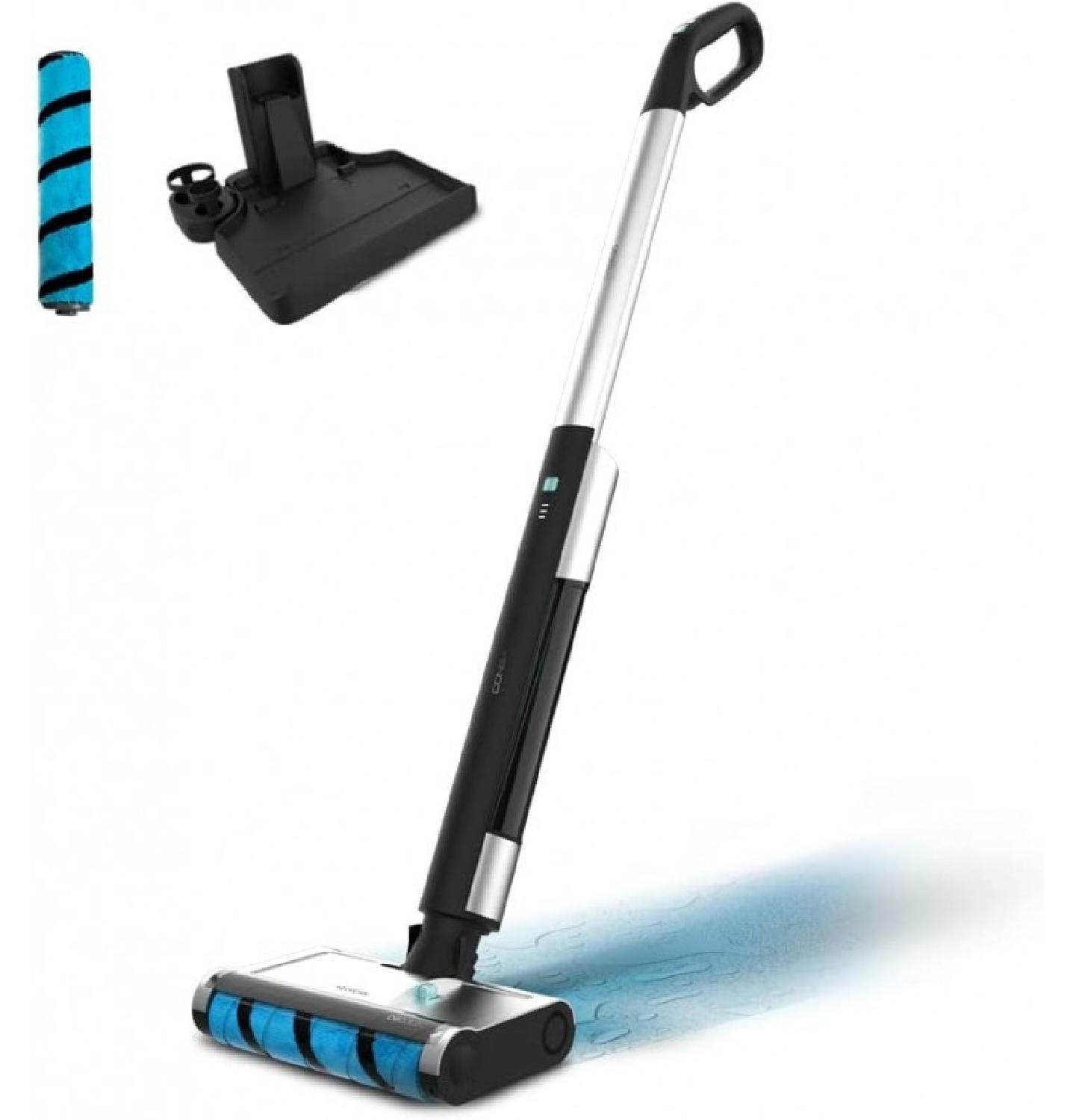 Cecotec FreeGo Wash, Elektrický mop, Bezvreckové, Čierna, Modrá, 0,42 L, 0,15 L, Suché a mokré