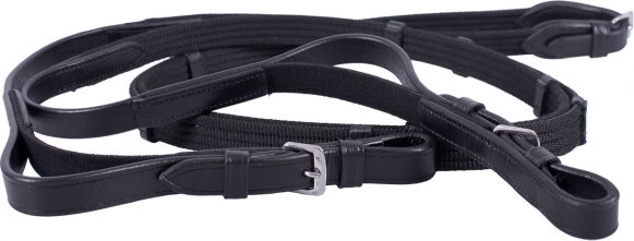 ARBO-INOX ® Gurtzügel Reitzügel mit Elastikeinsatz ARBO-INOX® Farbe - schwarz Größe - Full