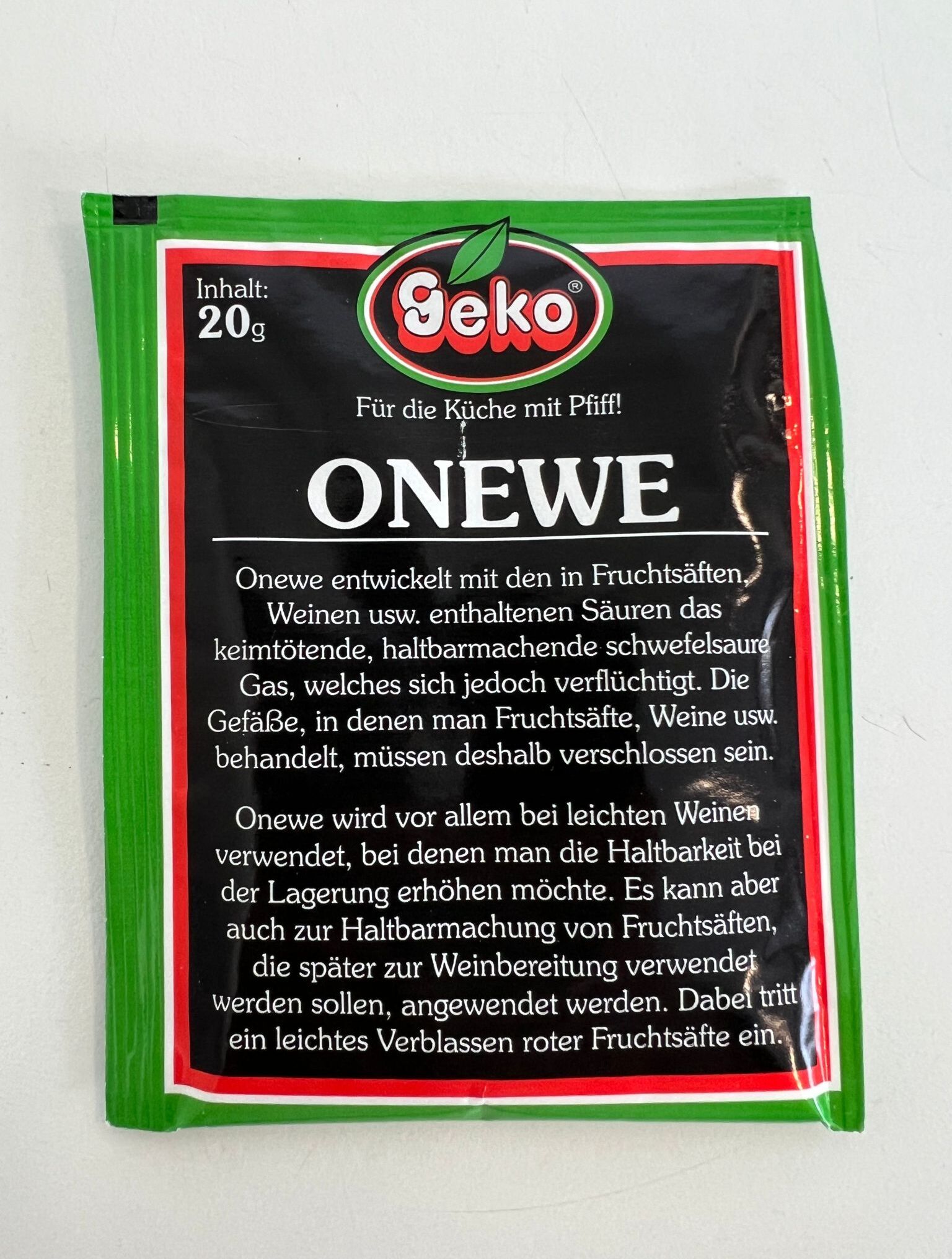 Geko Onewe - Konservierungsmittel 5 x 20g NEW-5578