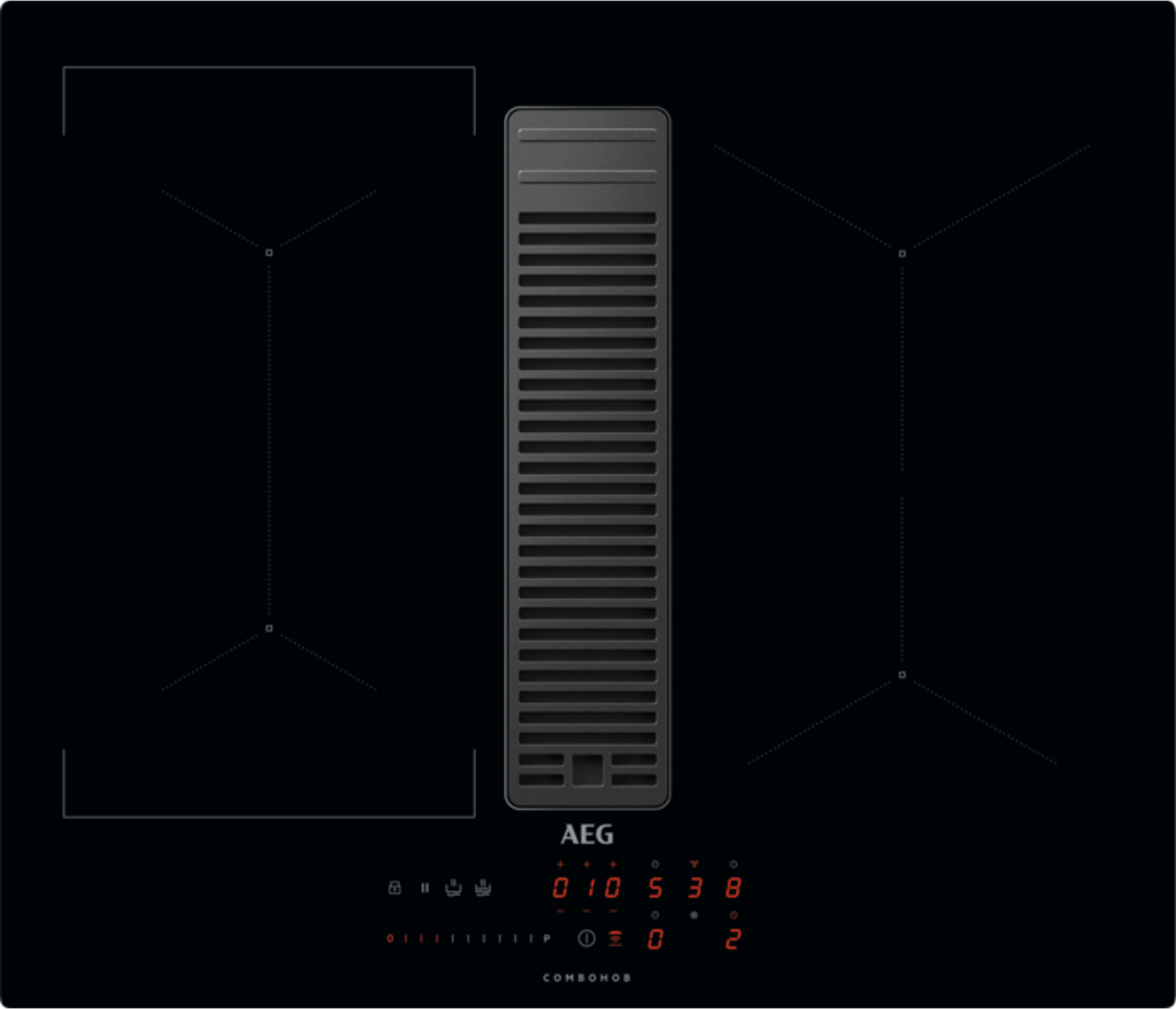 AEG - IDE74243IB - Vstavaná indukčná varná doska s integrovaným odsávačom pár - konvekcia