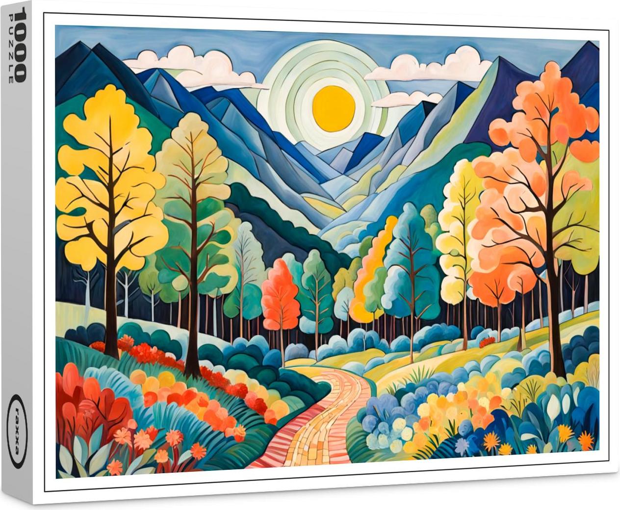 raxxa Premium-Puzzle "Mountainous Autumn Landscape with Trail", 1000 Teile 1-14270-20615-371