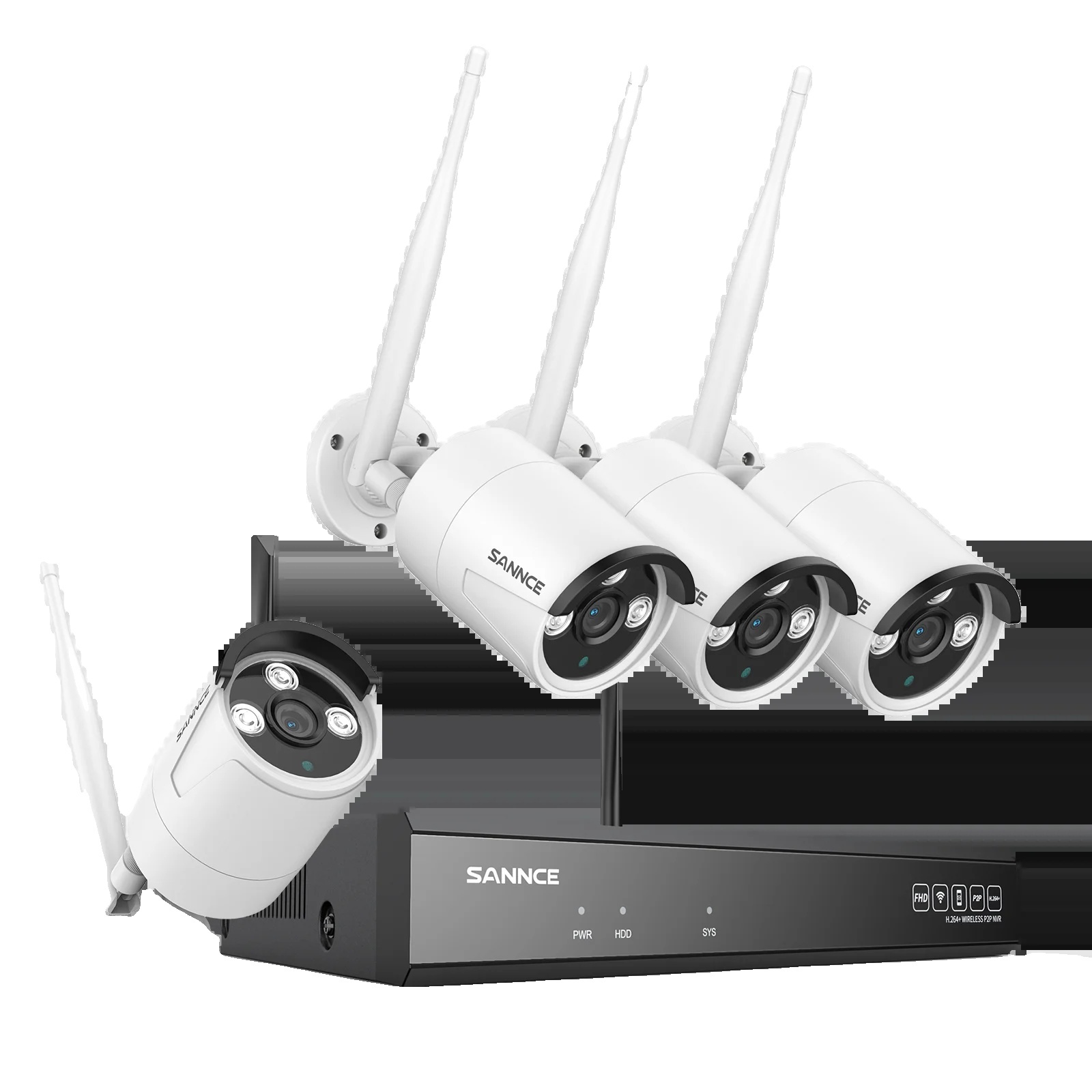 Kamerový systém WLAN, rozlíšenie 5 MP, nočné videnie do 30 metrov, 4 kamery
