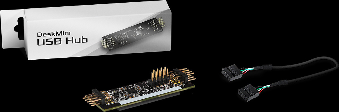 ASRock DeskMini USB Hub - I/O-Blende - Schwarz - Asrock DeskMini 110 - DeskMini 310 - DeskMini A300 - DeskMini H470 - DeskMini X300 - 1 Stück(e)