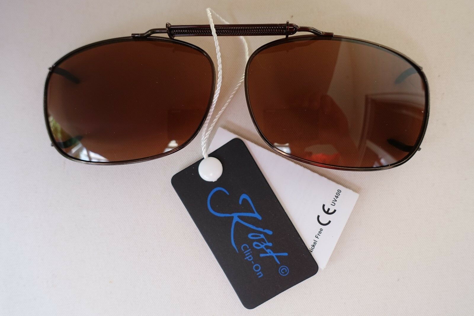 Kost GKA Sonnenbrille Clip Brillenaufsatz für Brillenträger Clip On Metall kupfer braun Sonnenbrillenclip Sonnenbrillenaufsatz