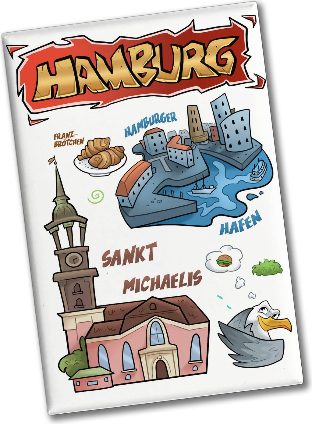 speecheese Hamburg Pop Art Comic Souvenir Souvenir Magnet Hafen