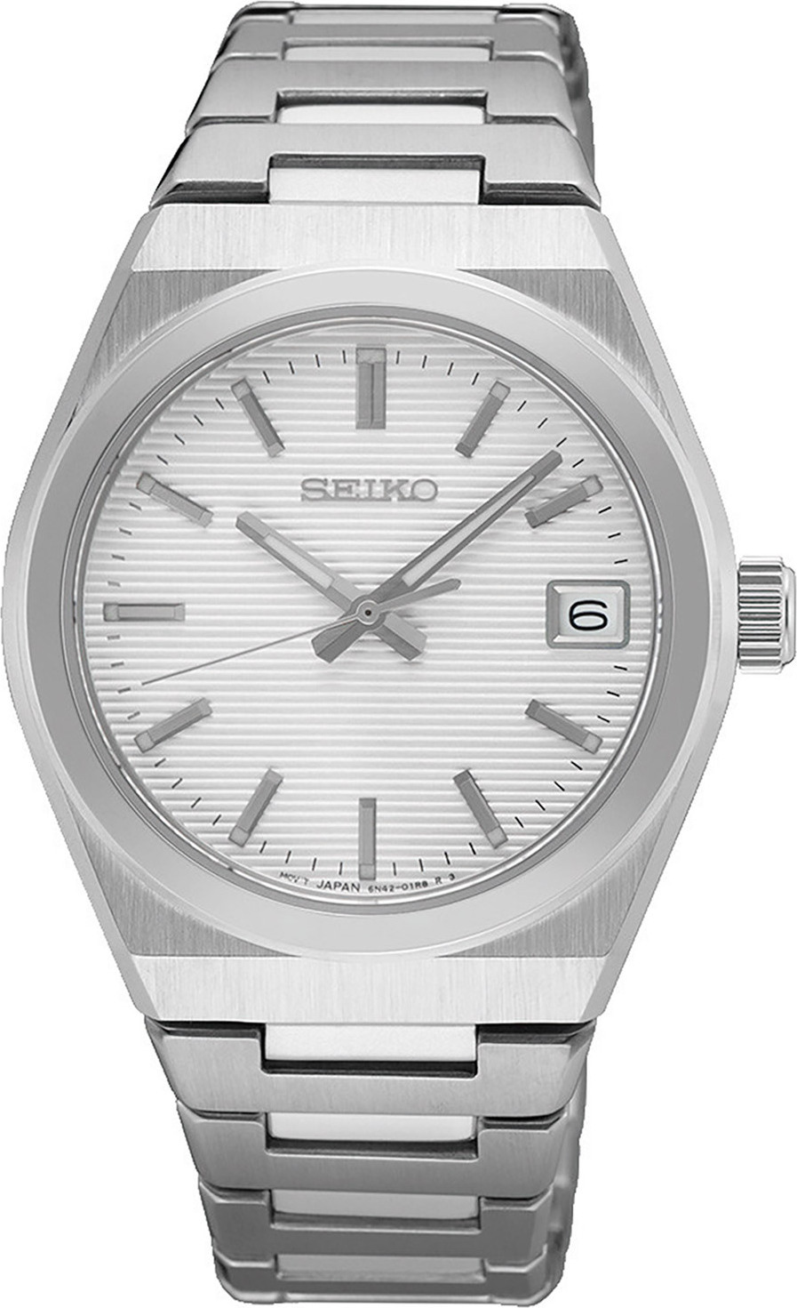 Dámske hodinky Seiko SUR573P1 so zafírovým sklom oceľové/strieborné