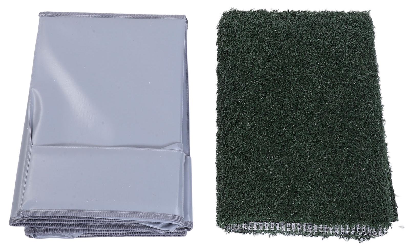 Gistuch Hundegras-Pad mit Tablett, einfache Reinigung, künstliche, faltbare Katzentoilette für drinnen und draußen, Reisen, L