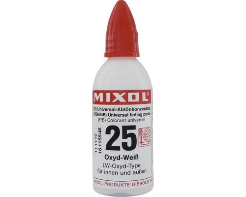 MIXOL® Abtönkonzentrat 25 Oxyd weiß 20 ml 17402500002