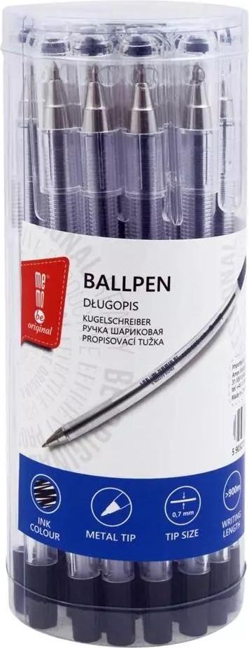 Büro-Kugelschreiber 0,7 mm schwarzes Rohr (20 Stück) MemoBe