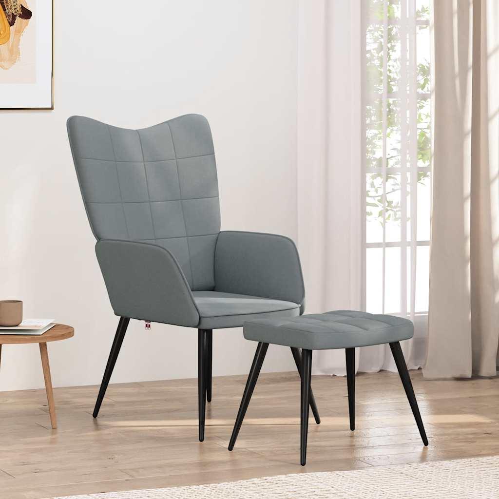 vidaXL Poltrona relax con sgabello Tessuto patchwork vidaXL Poltrona relax con sgabello Tessuto patchwork