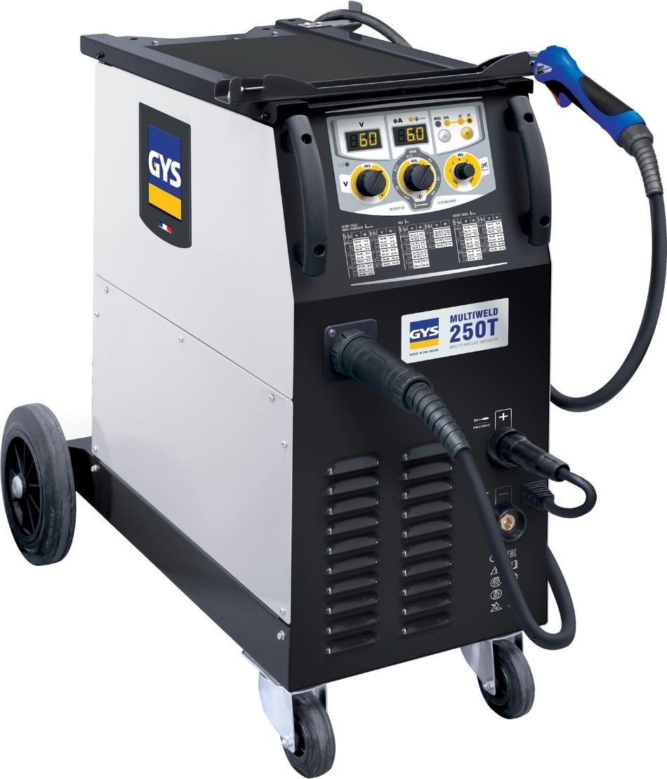 GYS MIG/MAG-Schweianlage MULTIWELD 250T mit Zubehr 40-250 A gasgekhlt 078635